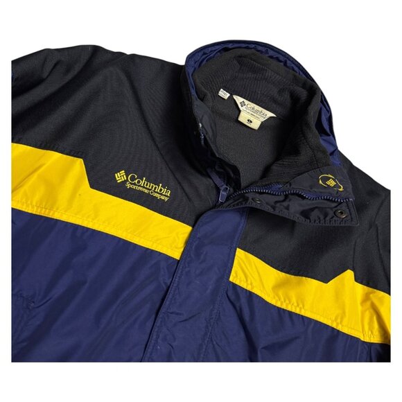 COLUMBIA 2-in-1 Convertible Fleece Jacket Winter Waterproof Ski Jacket Men Large - Picture 4 of 10